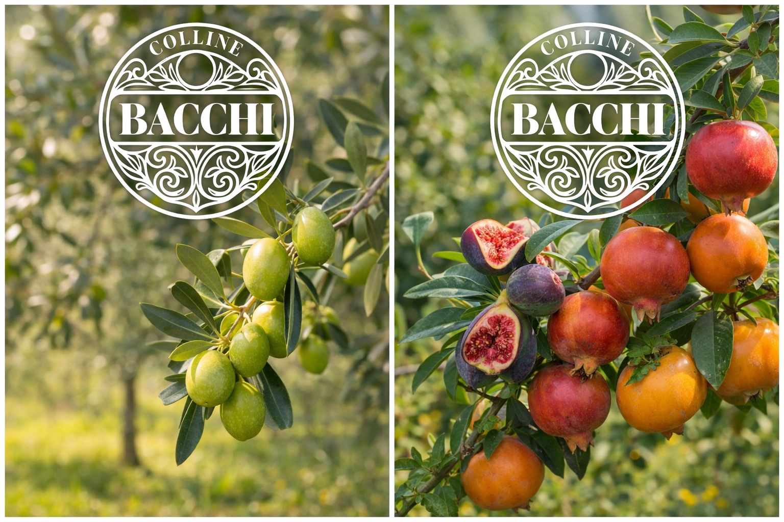 Oliveto sulle colline marchigiane coltivato da Colline Bacchi