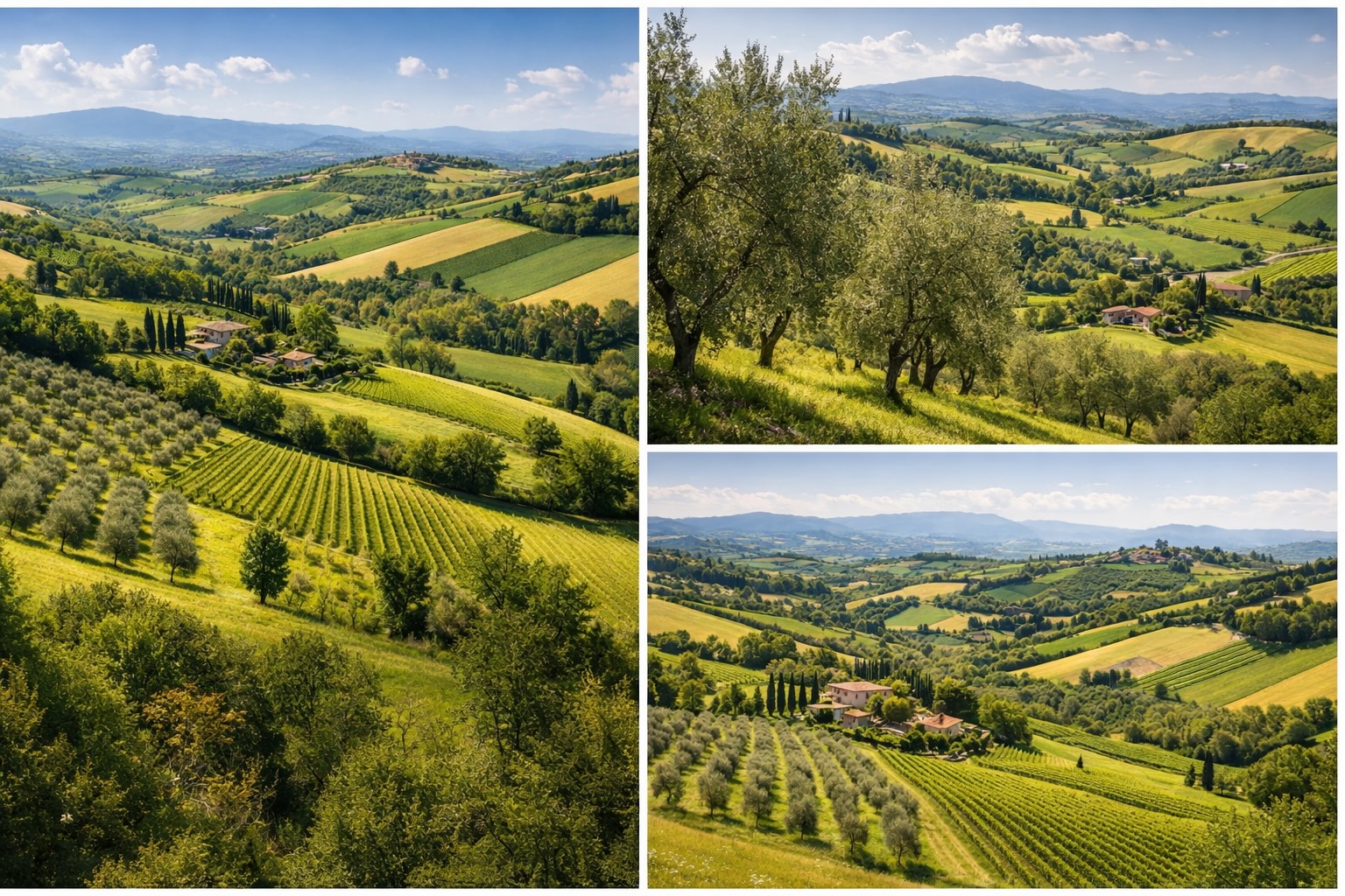 Oliveto sulle colline marchigiane a Civitanova Marche